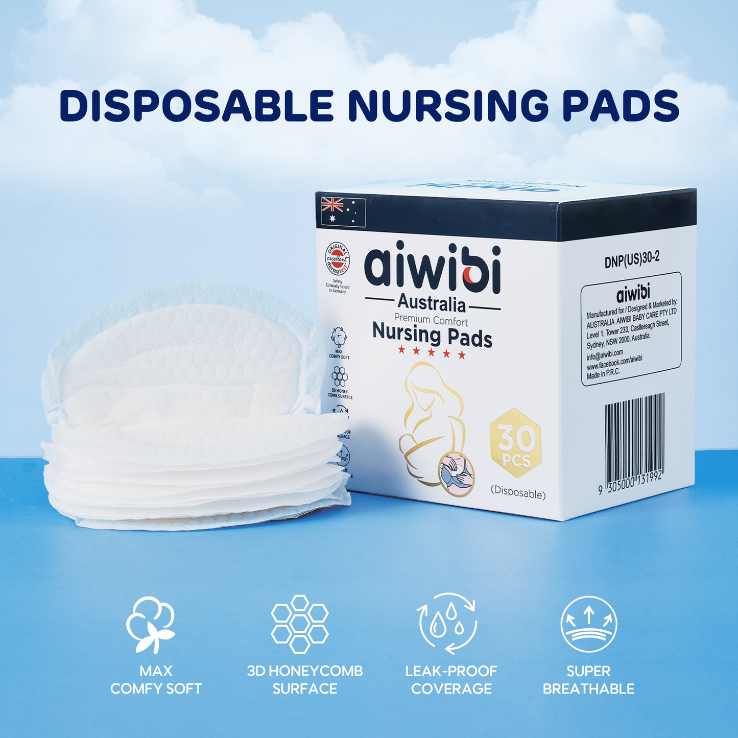 Aiwibi Premium Comfort Nursing Pad (30's)
