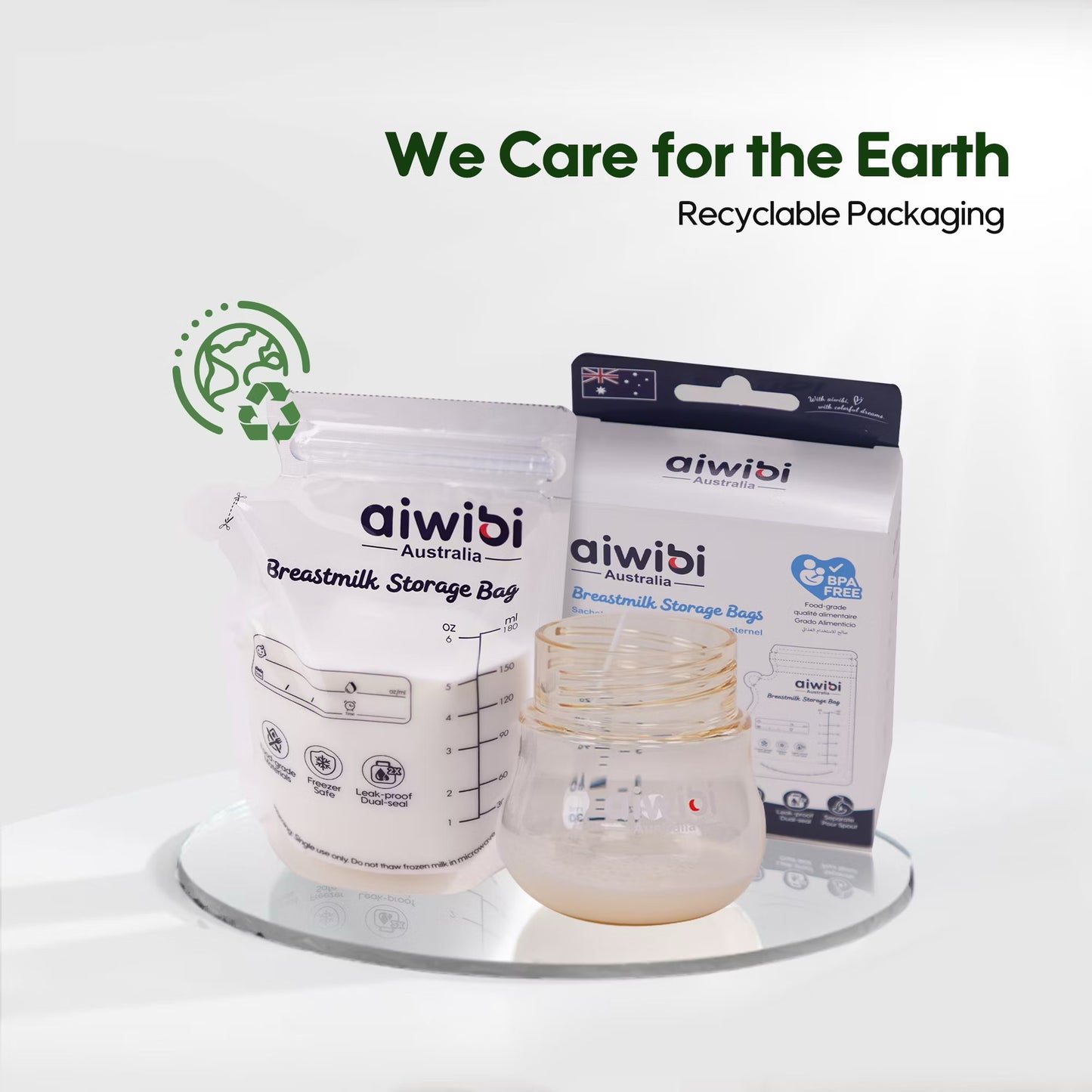 Aiwibi Breastmilk Storage Bags 180ml (after voucher = RM9.95 per unit)