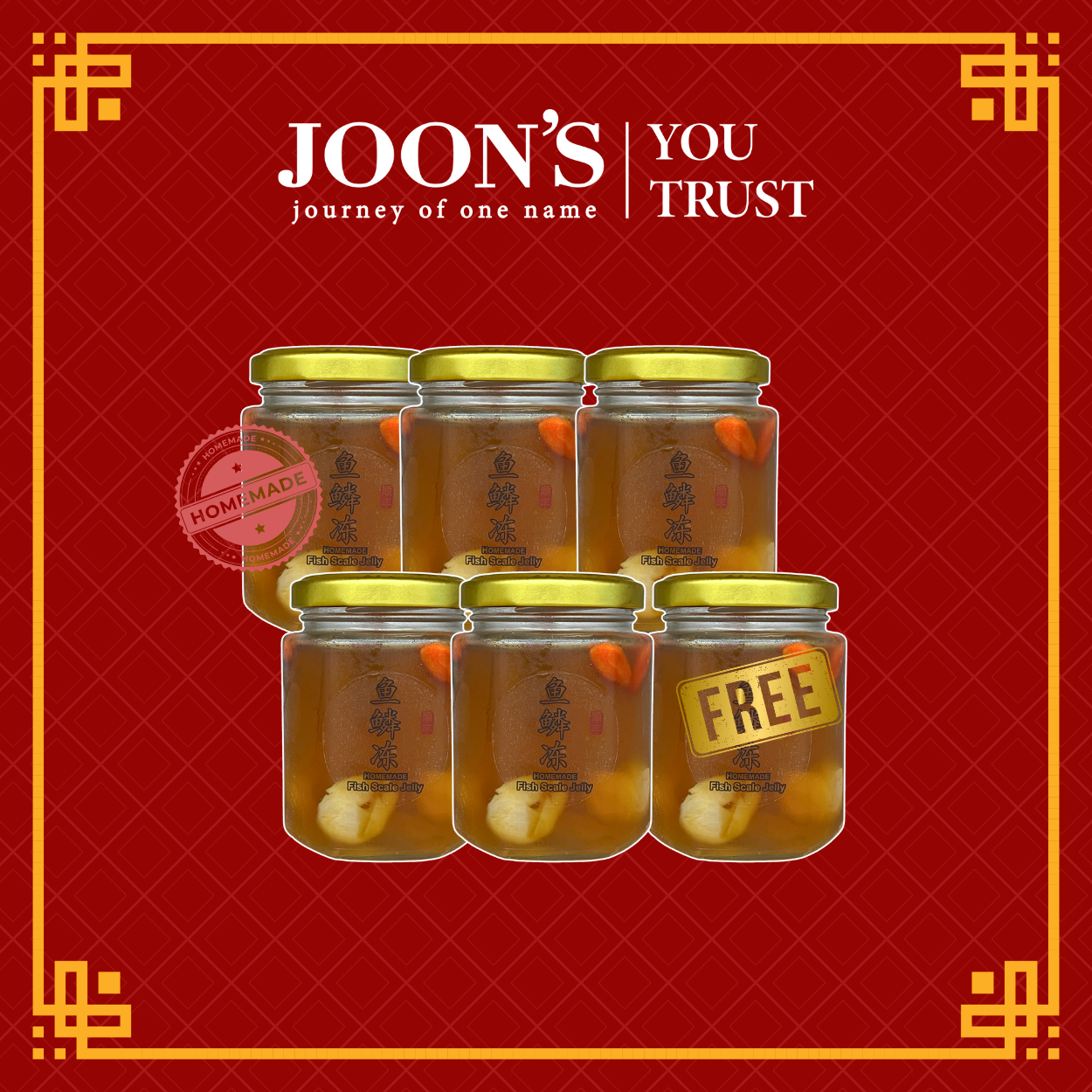 Preorder - Homemade Premium Fish Scale Collagen Jelly (Buy 5 Free 1 )