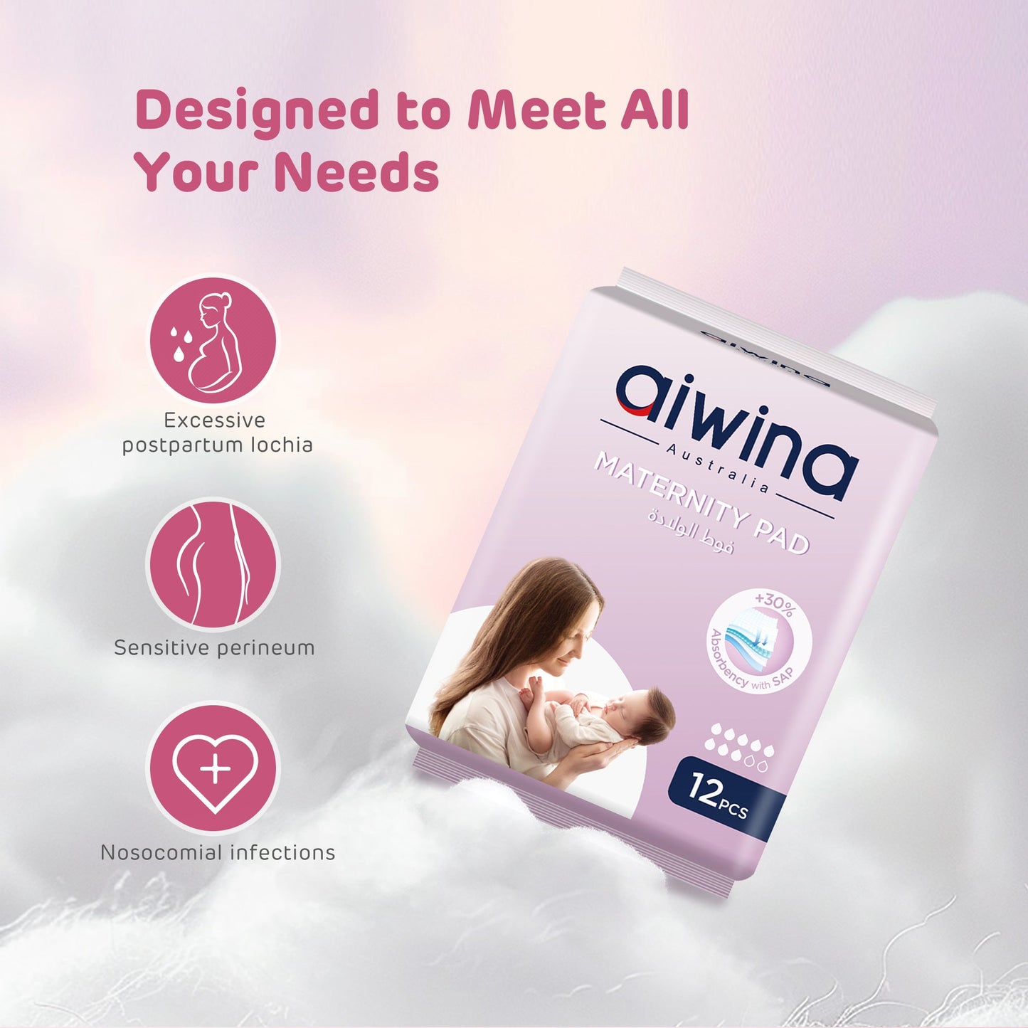Aiwina Super Absorbent Wide Wings Maternity Pad