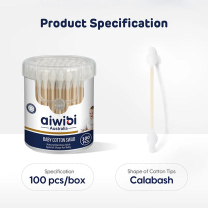 Aiwibi Cotton Swabs (Calabash Shape x 1 Unit)