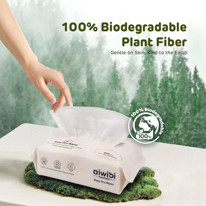 Aiwibi Baby Plant-Based Biodegradable Dry Wipes