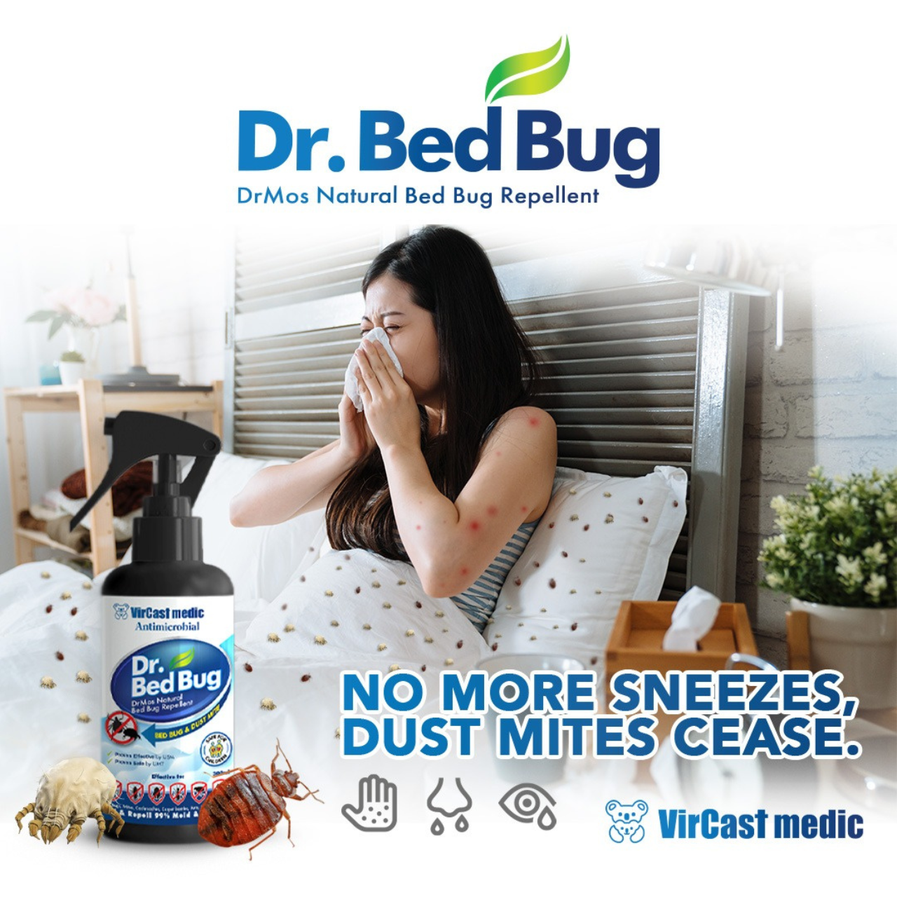 Vircast Medic Dr Bed Bug Natural Repellent Spray 300ml