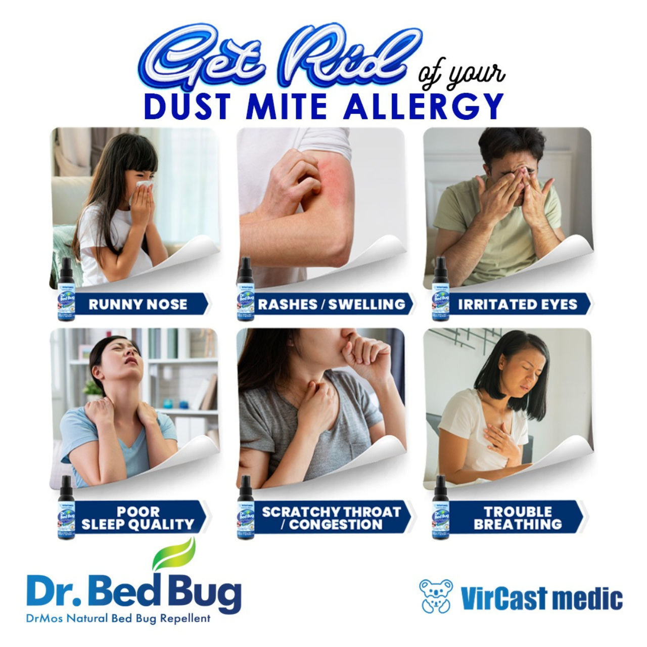 Vircast Medic Dr Bed Bug Natural Repellent Spray 300ml