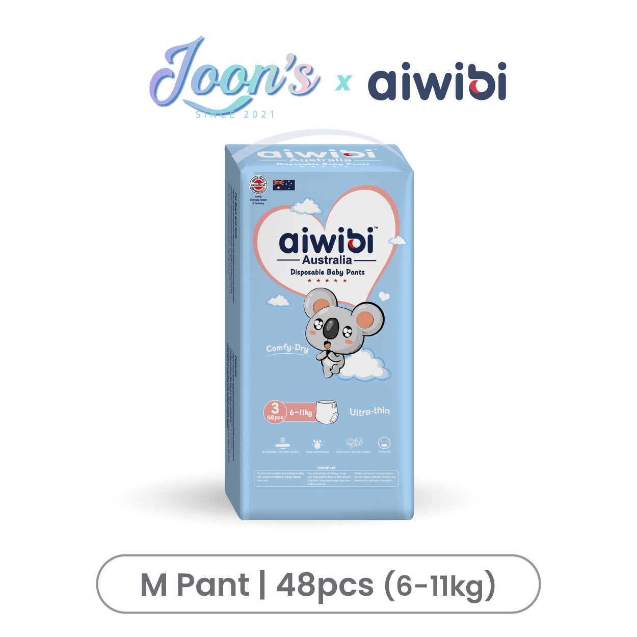 [Pants] Aiwibi Comfy Dry Baby Diaper Pants