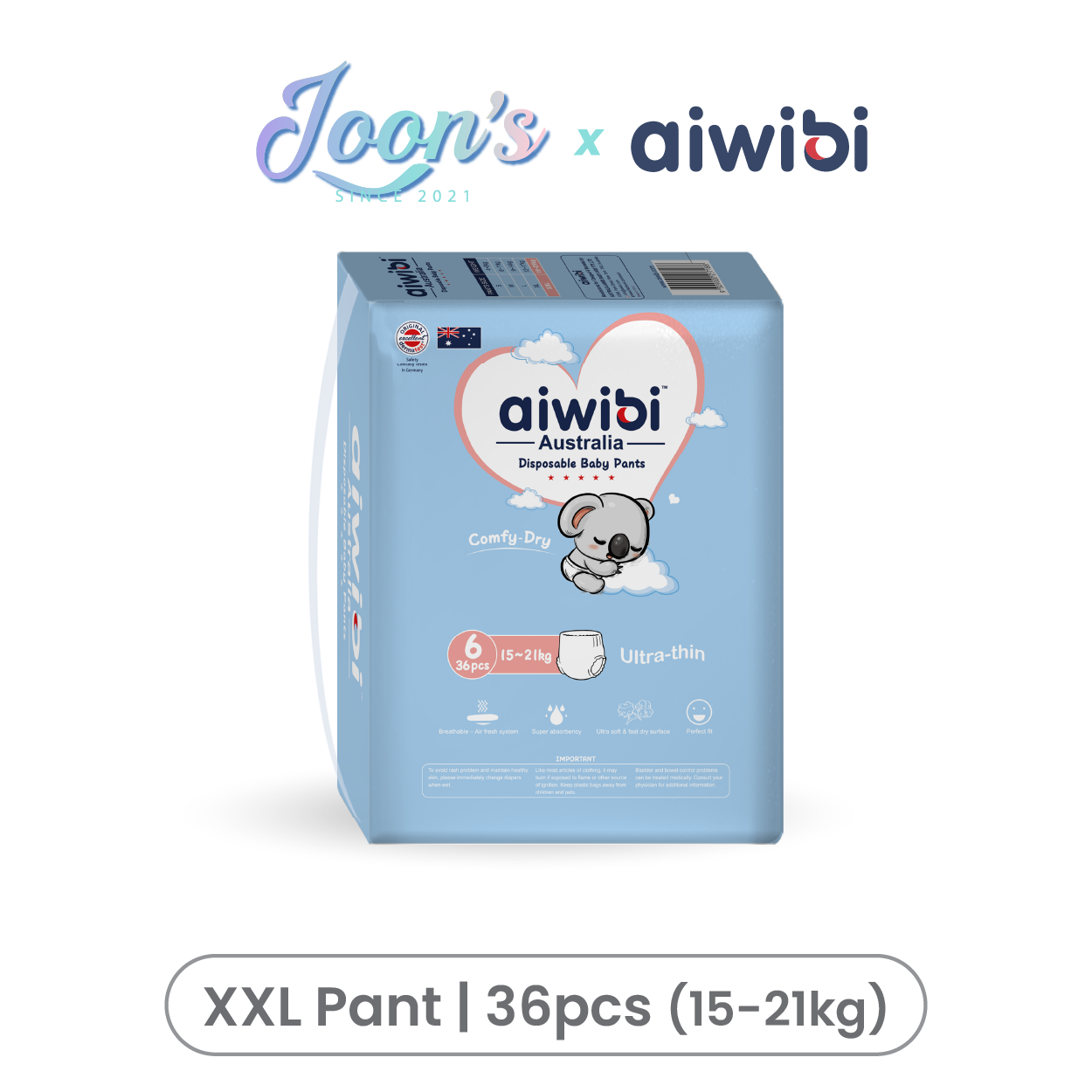 [Pants] Aiwibi Comfy Dry Baby Diaper Pants