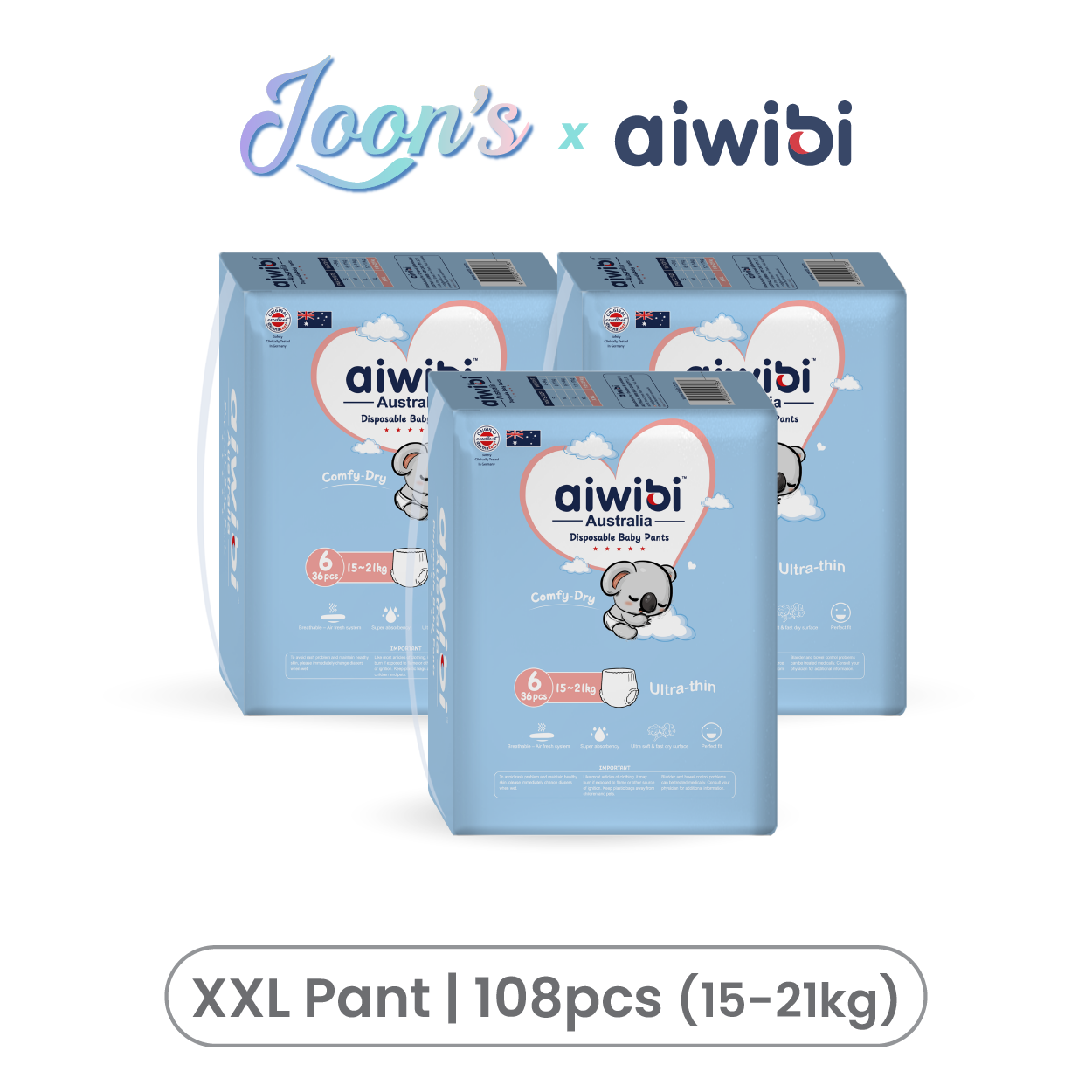 [Pants] Aiwibi Comfy Dry Baby Diaper Pants