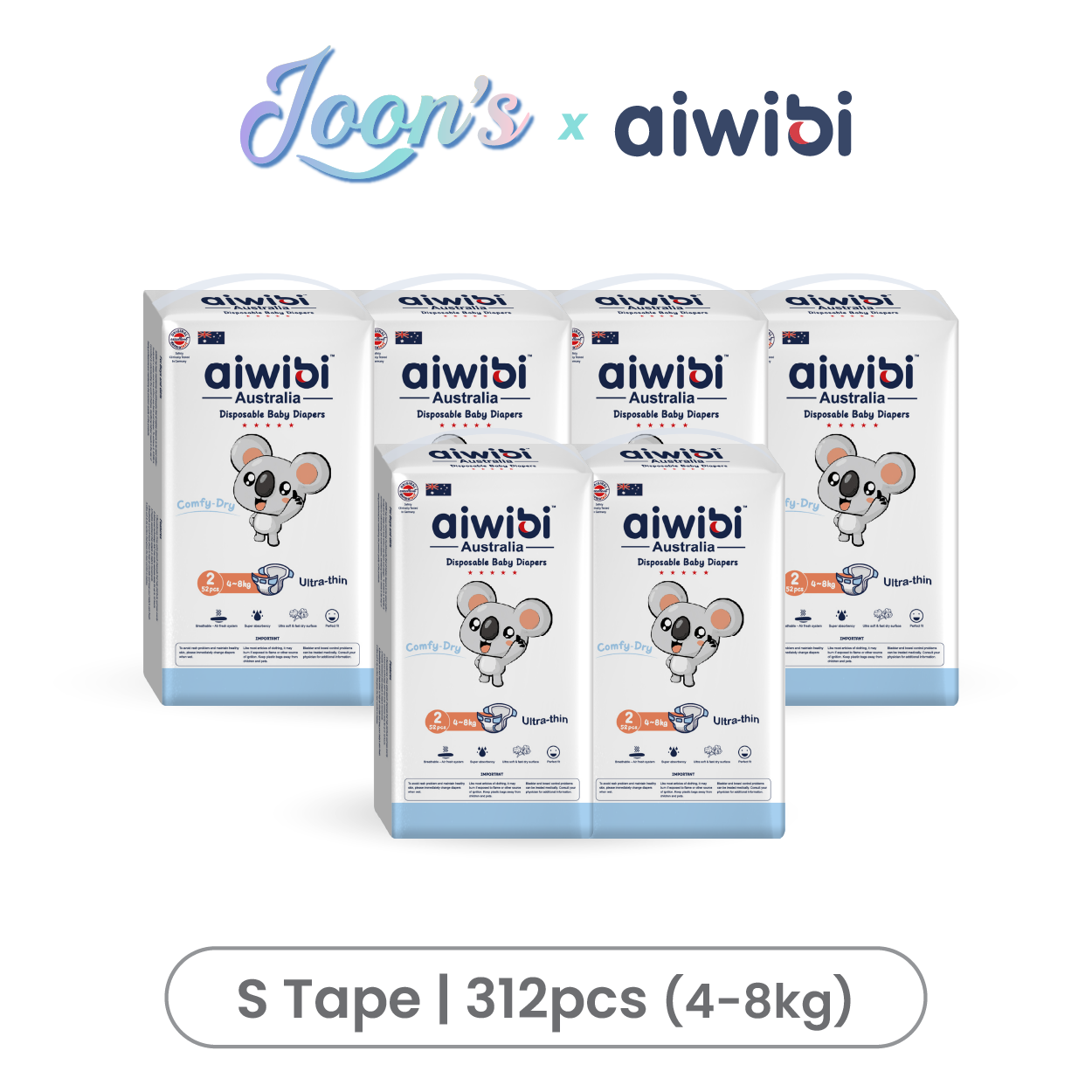 [Tape] Aiwibi Comfy Dry Baby Tape Diapers