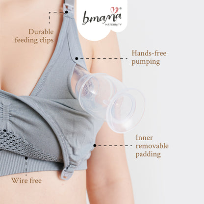 Bmama Comfort Breathable Support Sport Bra Handsfree Pumping