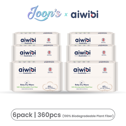Aiwibi Baby Plant-Based Biodegradable Dry Wipes