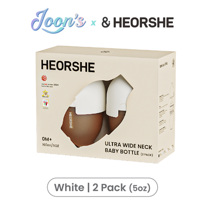 Heorshe Ultra Wide Neck Baby Bottle 2 Pack