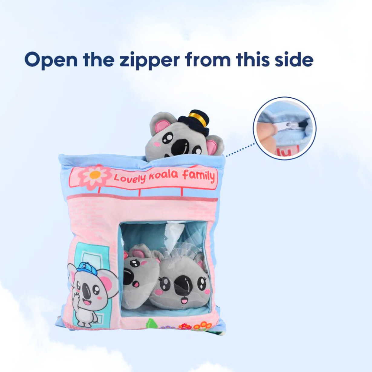 Koala Family Set - Storage Pillow (Daddy, Mommy, Girl, Boy, House)