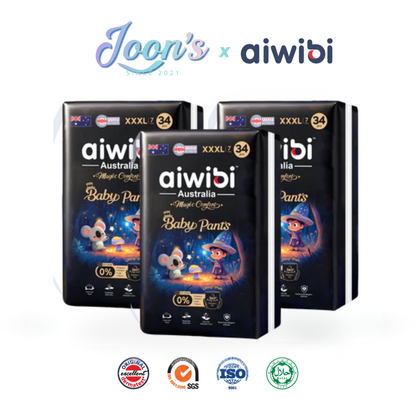 [May Special EAST MALAYSIA] Aiwibi Magic Comfort Baby Diaper Tape/Pant - 3Packs