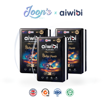 [May Special EAST MALAYSIA] Aiwibi Magic Comfort Baby Diaper Tape/Pant - 3Packs