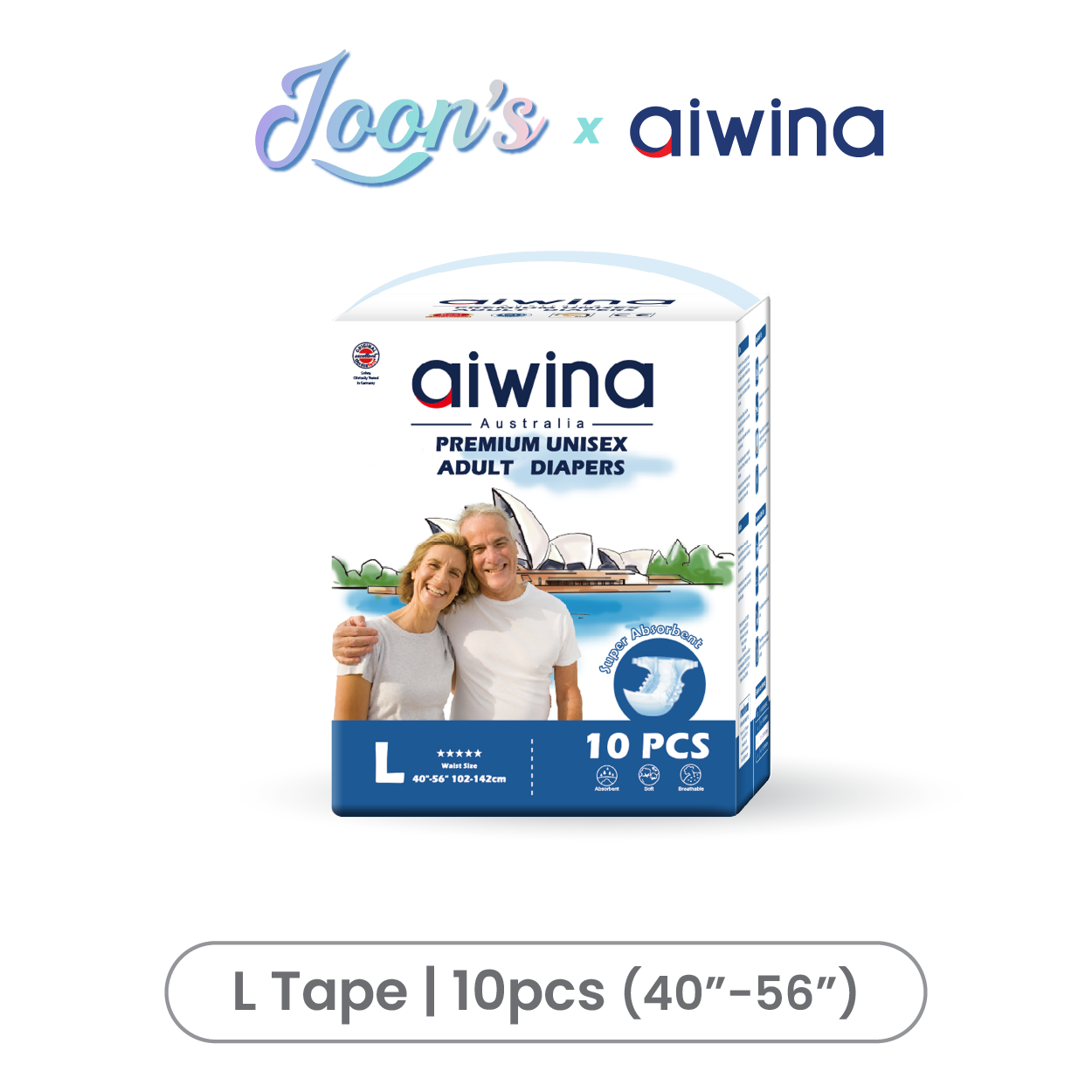 [Tape] Aiwina Premium Unisex Adult Tape Diapers