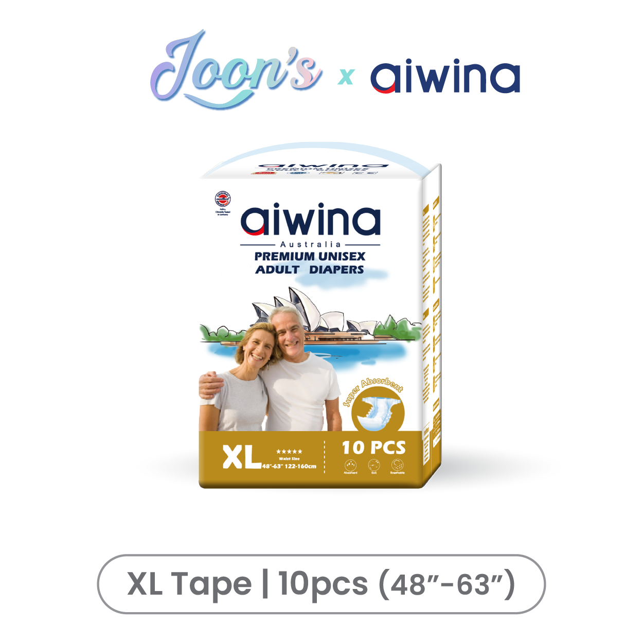 [Tape] Aiwina Premium Unisex Adult Tape Diapers