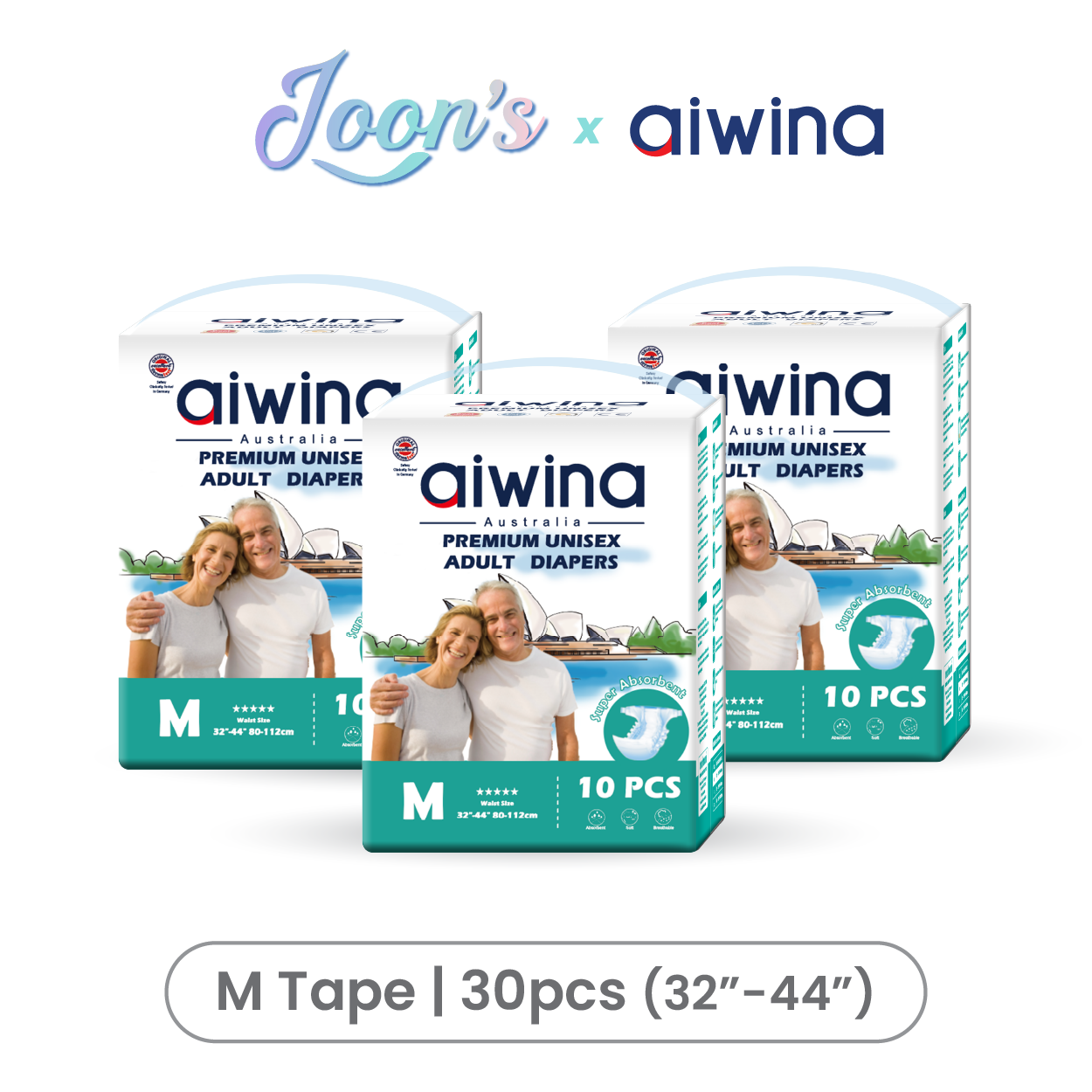[Tape] Aiwina Premium Unisex Adult Tape Diapers