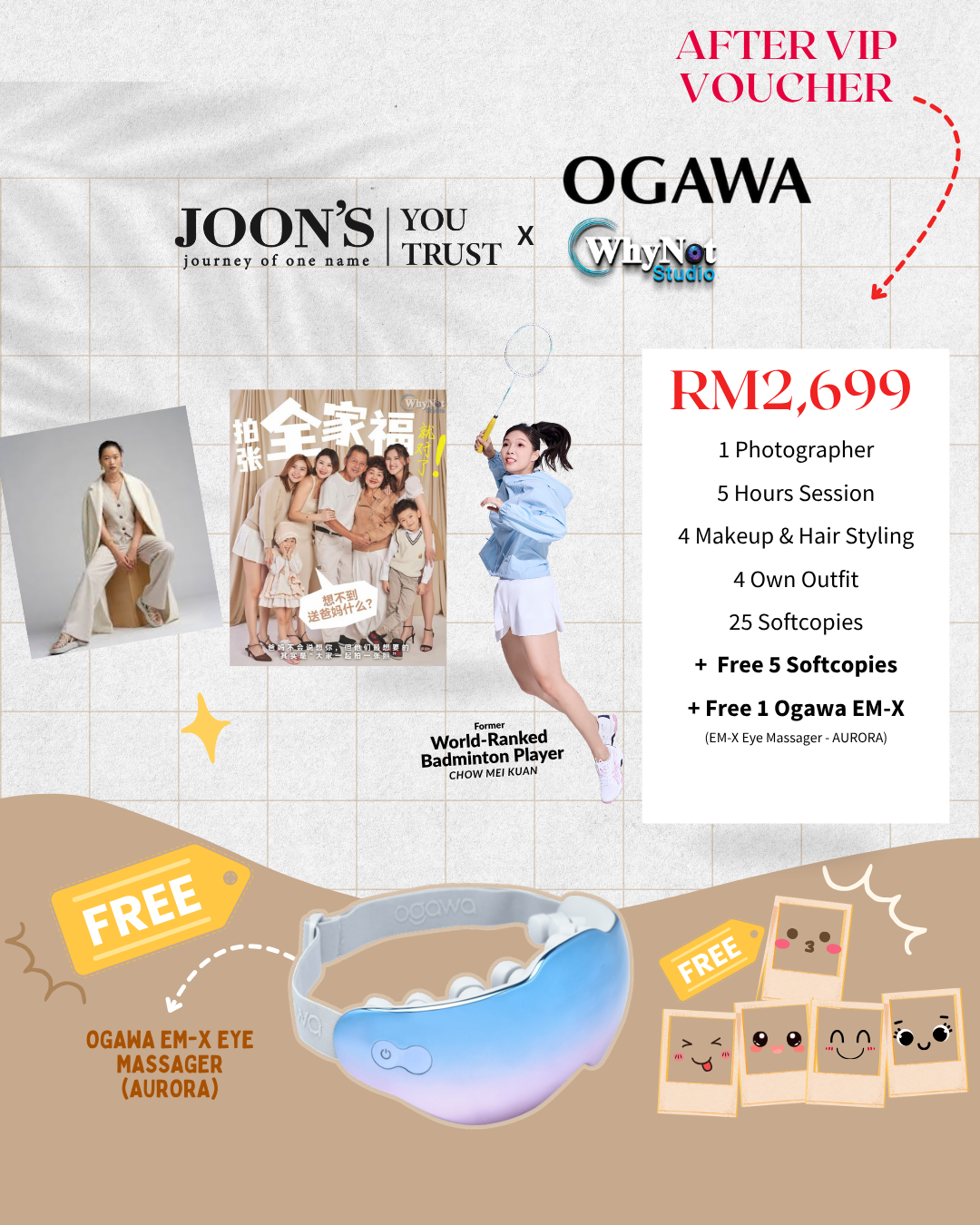 [May Special] [Bundle] 2699 Photography Package (30 softcopies + FREE OGAWA EM-X)