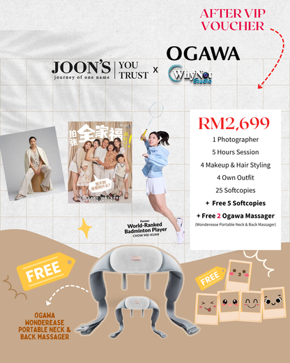[May Special] [Bundle] 2699 Photography Package (30 softcopies + FREE OGAWA WONDEREASE 2 Units)