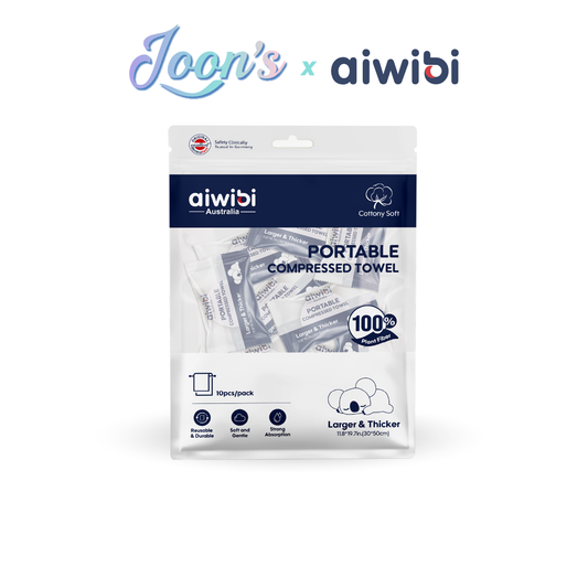 Aiwibi 100% Plant Fiber Portable Compressed Towel (30*50cm x 10's)