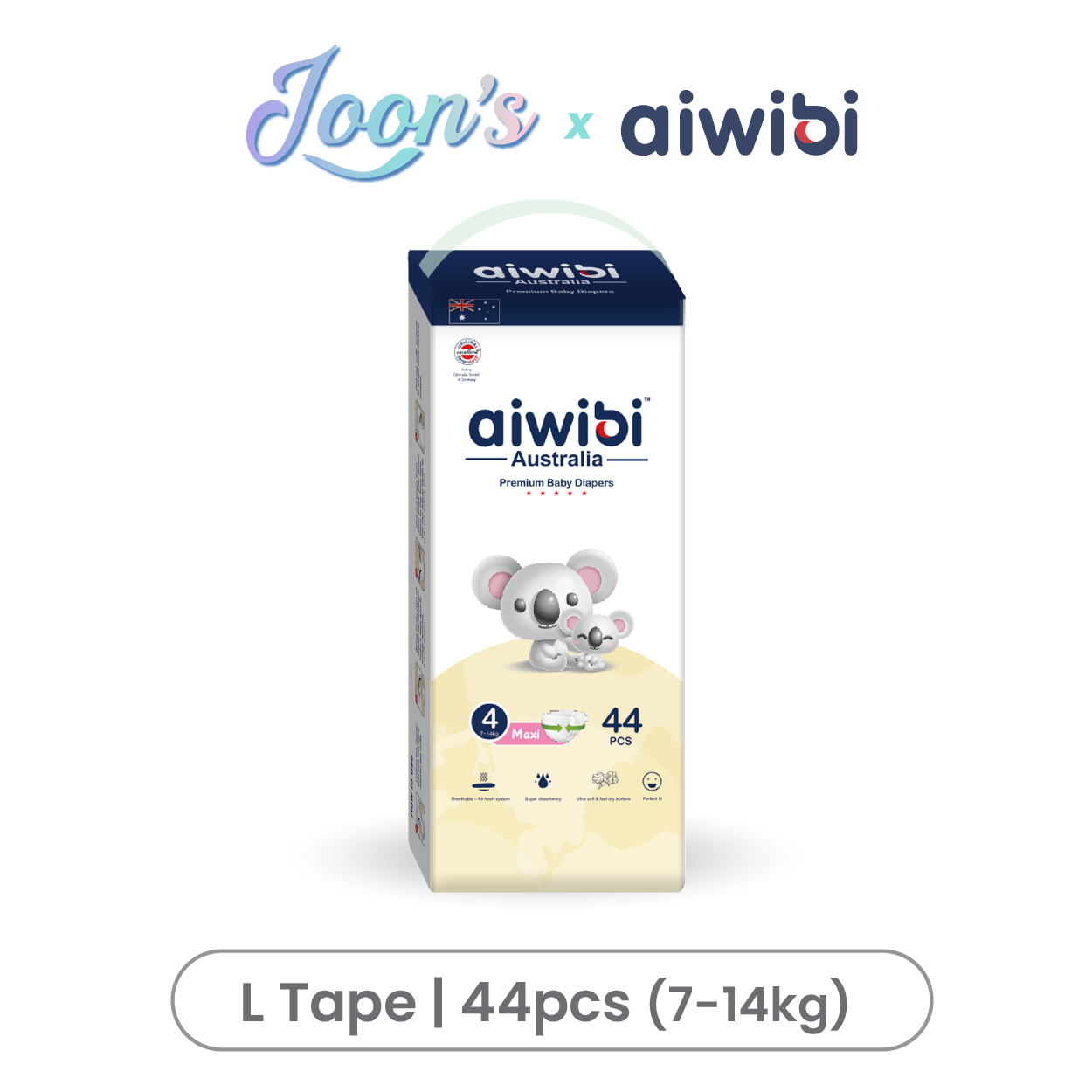 [Tape] Aiwibi Premium Natural Baby Tape Diapers
