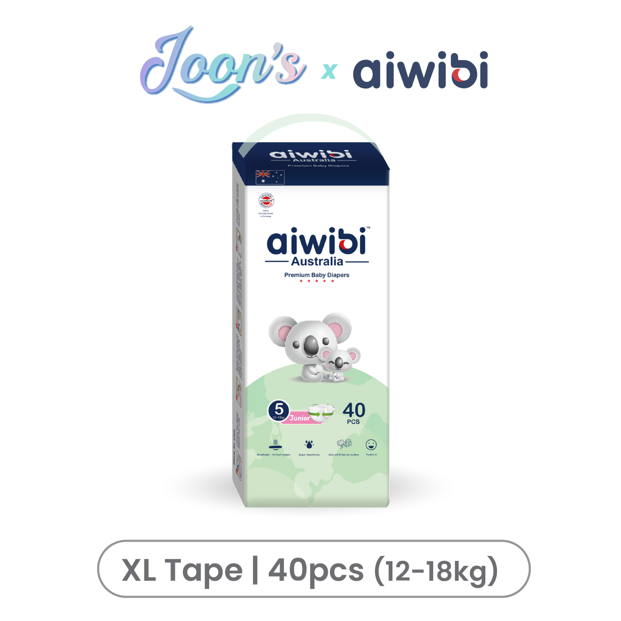 [Tape] Aiwibi Premium Natural Baby Tape Diapers
