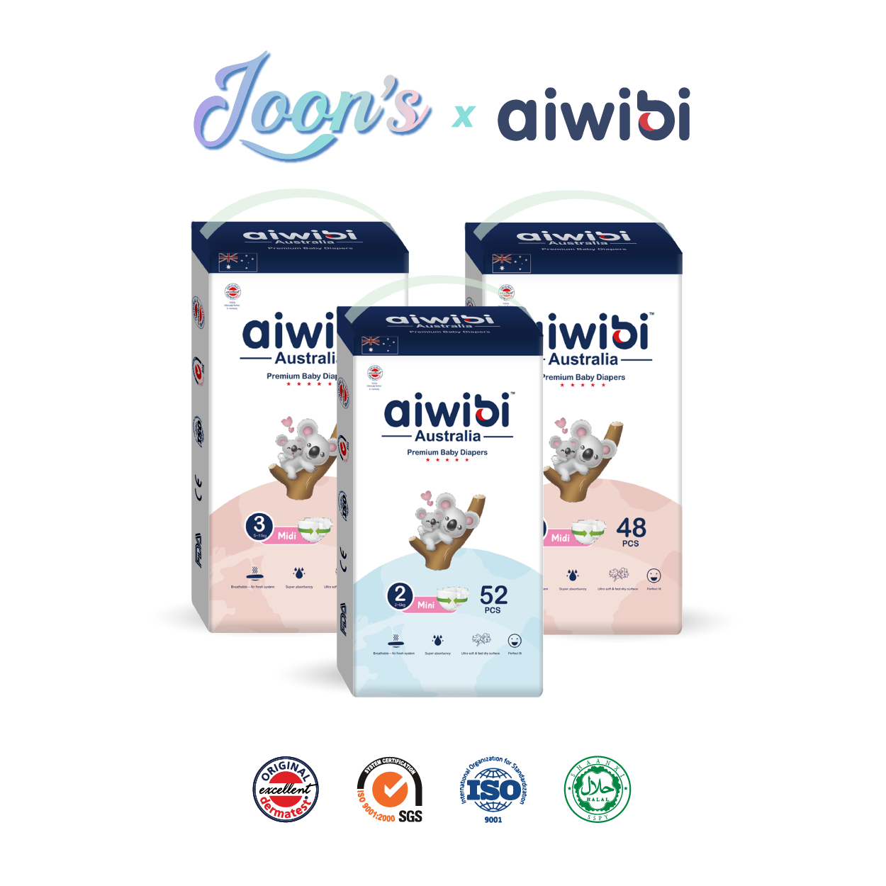 [Tape] Aiwibi Premium Natural Baby Tape Diapers
