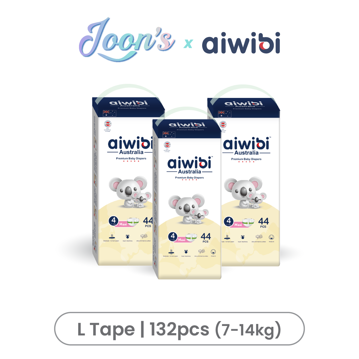 [Tape] Aiwibi Premium Natural Baby Tape Diapers