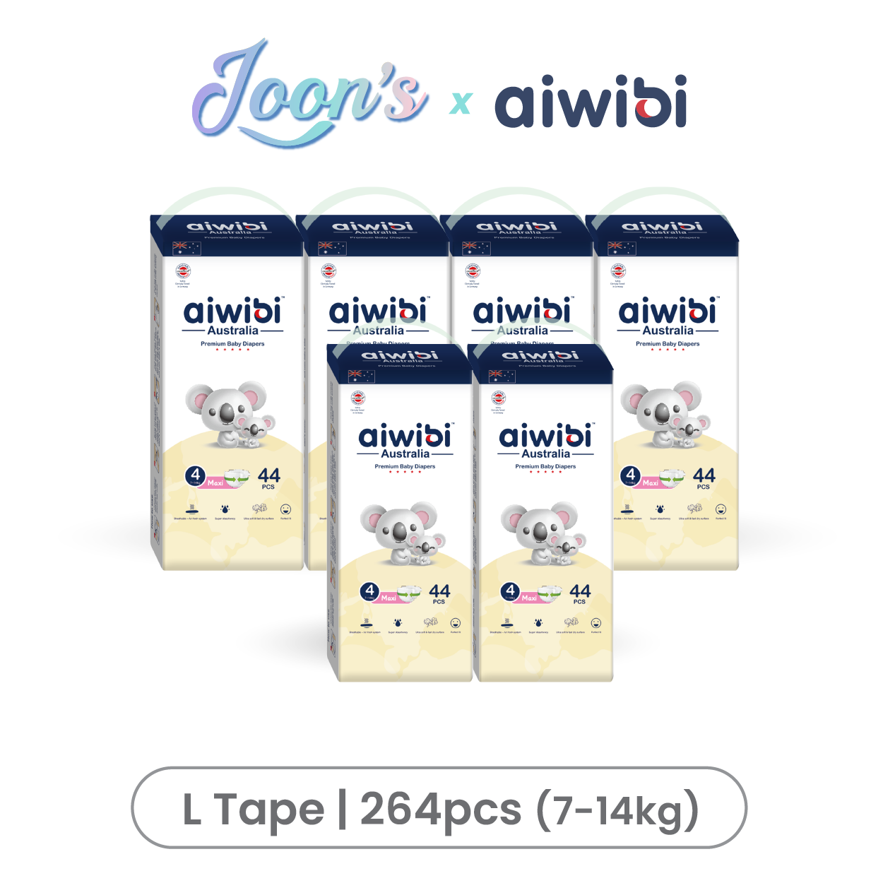 [Tape] Aiwibi Premium Natural Baby Tape Diapers