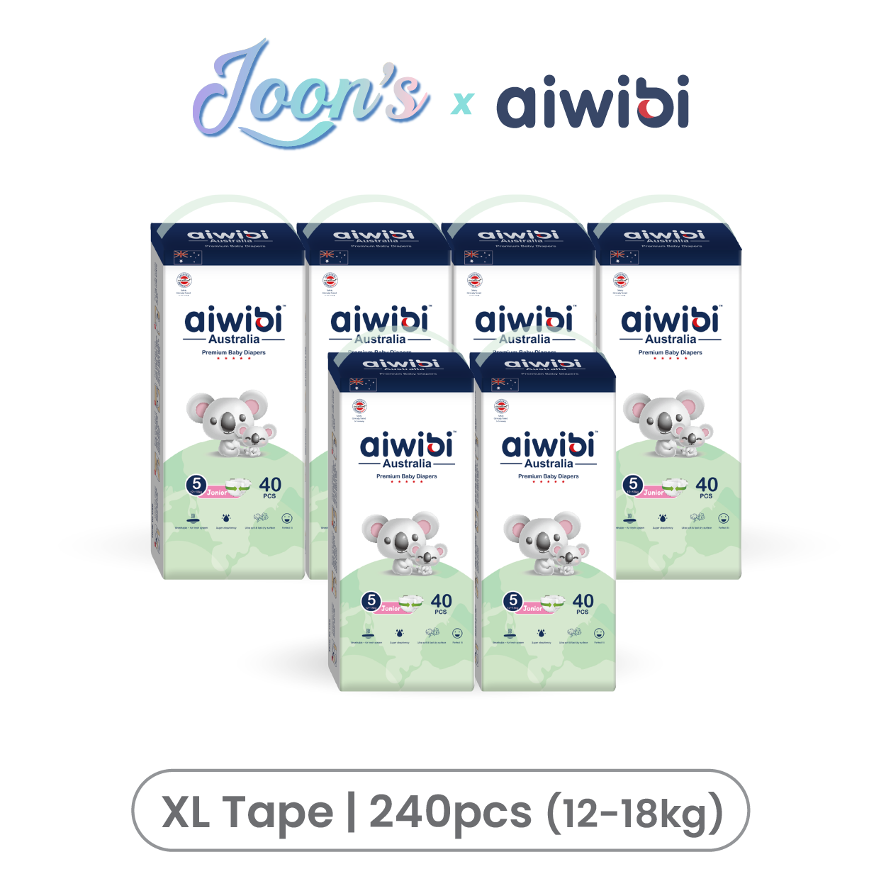 [Tape] Aiwibi Premium Natural Baby Tape Diapers