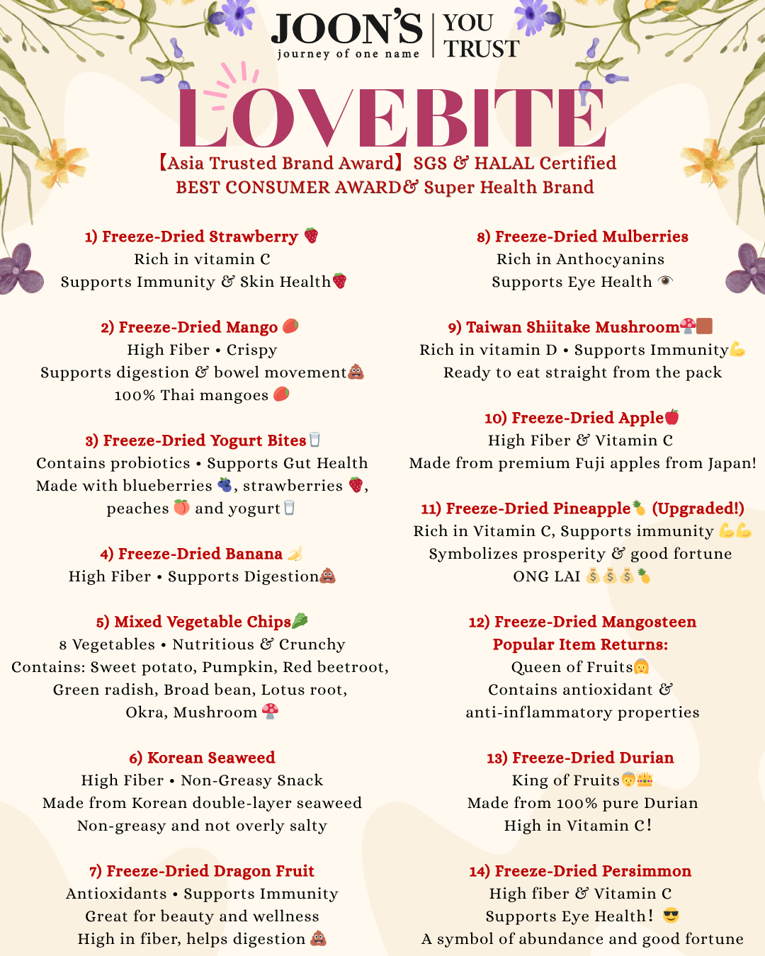 [NEW] Lovebite Crisp Fruit Freeze Dried Healthy Snacks