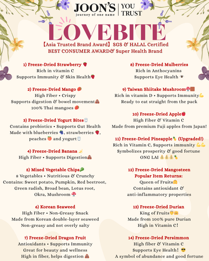[NEW] Lovebite Crisp Fruit Freeze Dried Healthy Snacks
