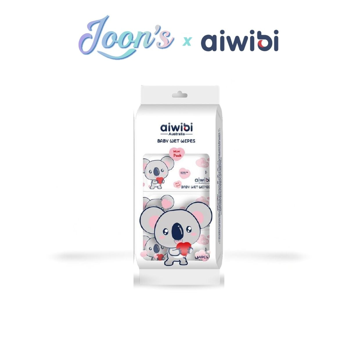 Aiwibi Baby Travel Mini Water Wipes (64pcs)