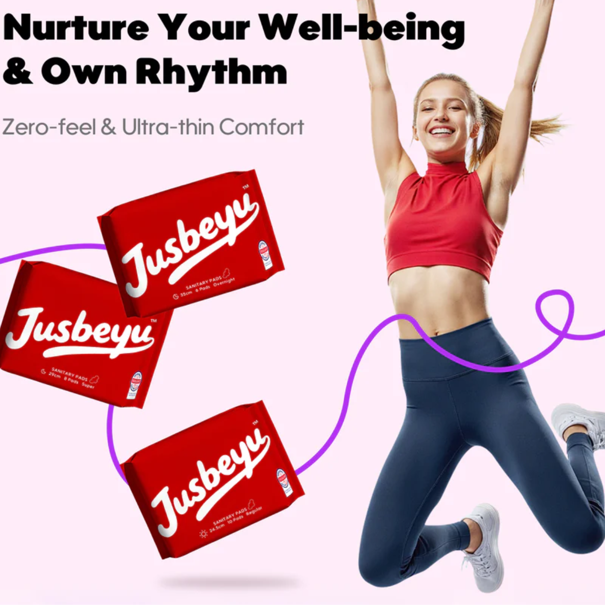 [May Special EAST MALAYSIA] Jusbeyu Ultra thin Pads - 160/245/290/350mm