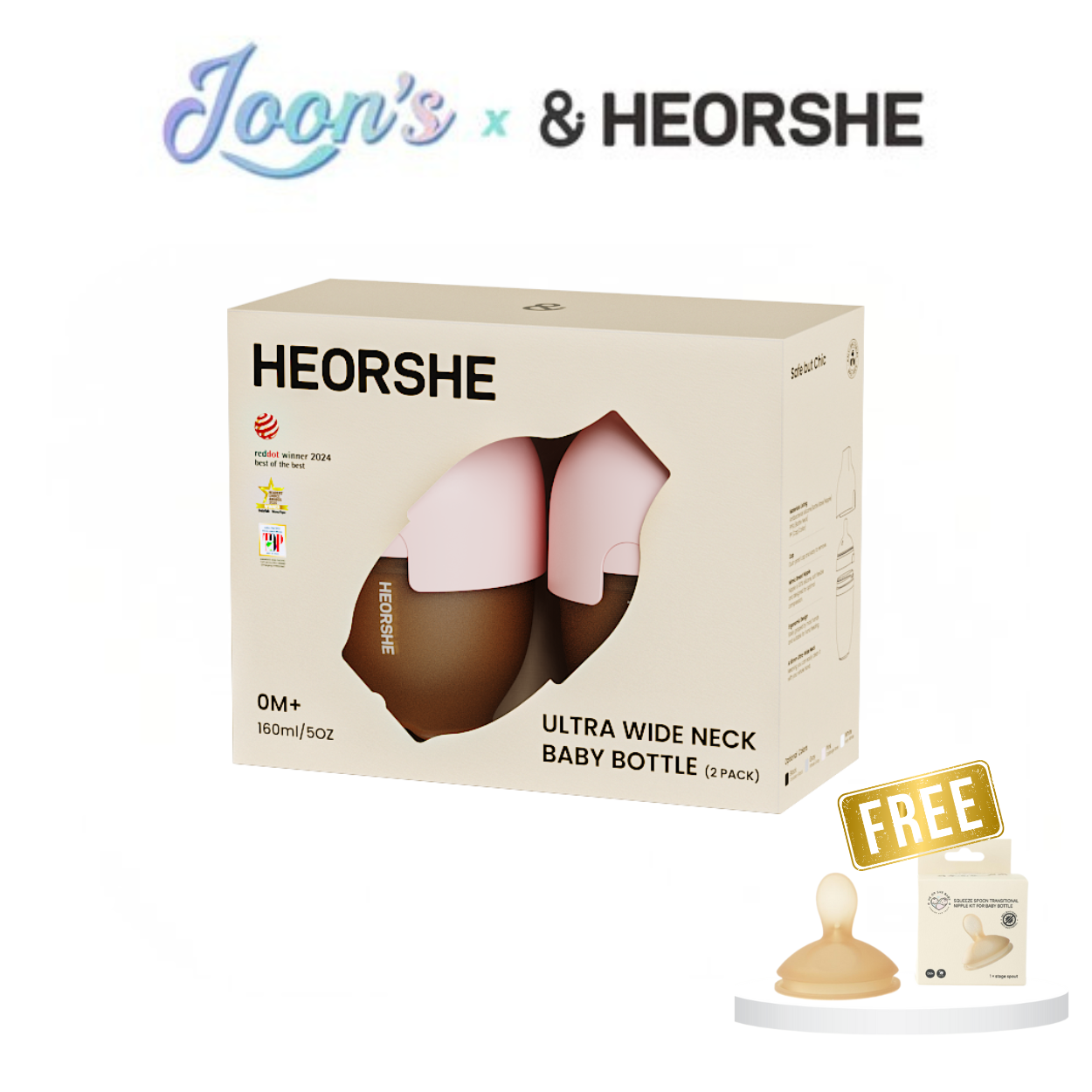[PREORDER] HeOrShe Twin set starter FREE Spoon Nipple
