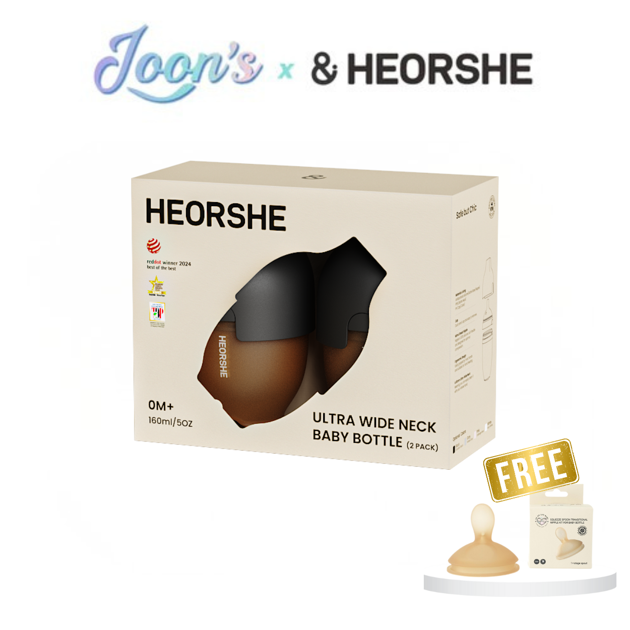[PREORDER] HeOrShe Twin set starter FREE Spoon Nipple