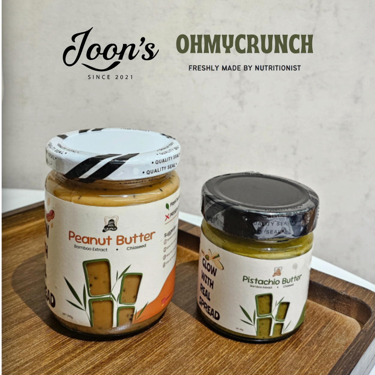 [After Partyl] OhMyCrunch [Bundle] Healthy Spread with Bamboo Extract & Chia Seeds
