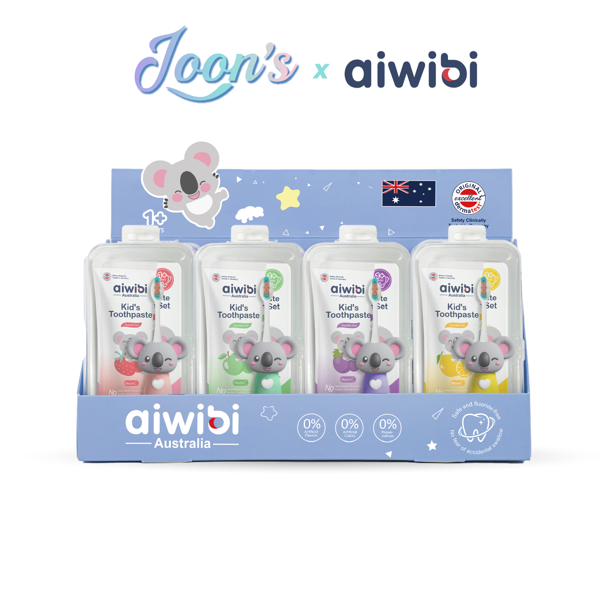 [After Party] Aiwibi Kid's Toothpaste & Toothbrush Set