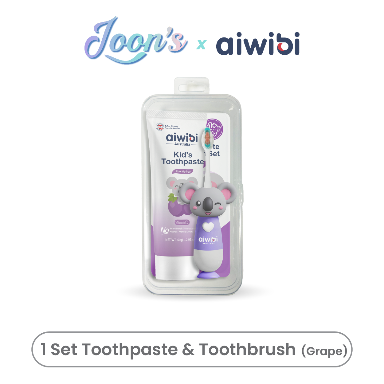 [After Party] Aiwibi Kid's Toothpaste & Toothbrush Set