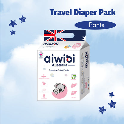 [Travel Pack] Aiwibi Baby Premium Natural Diapers Tape & Pants (1Pack)