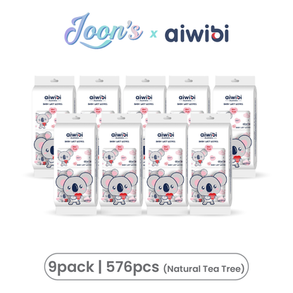 Aiwibi Baby Travel Mini Water Wipes (64's x 3Pack)