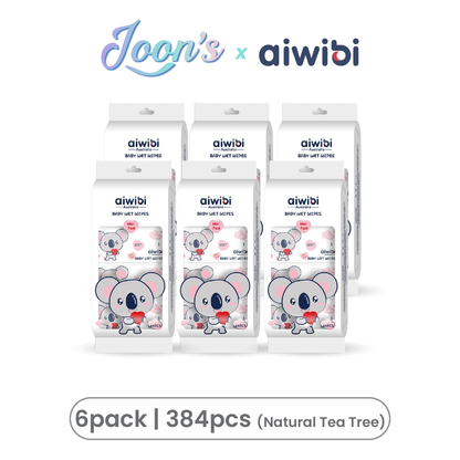 Aiwibi Baby Travel Mini Water Wipes (64's x 3Pack)