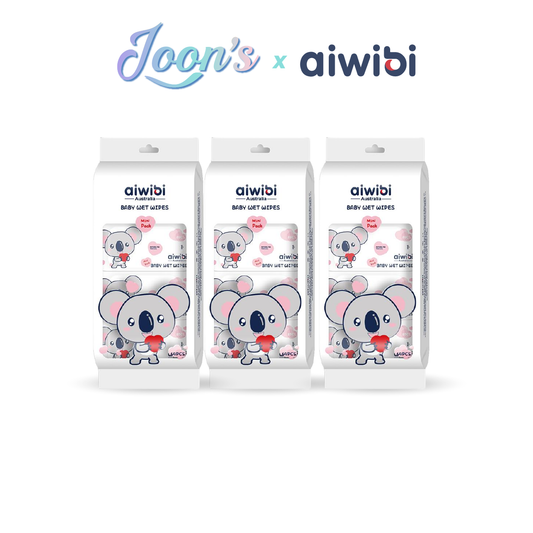 Aiwibi Baby Travel Mini Water Wipes (64's x 3Pack)