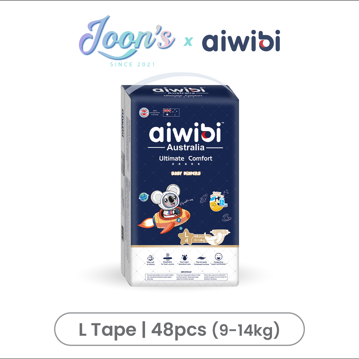 [Tape] Aiwibi Ultimate Comfort Baby Tape Diapers
