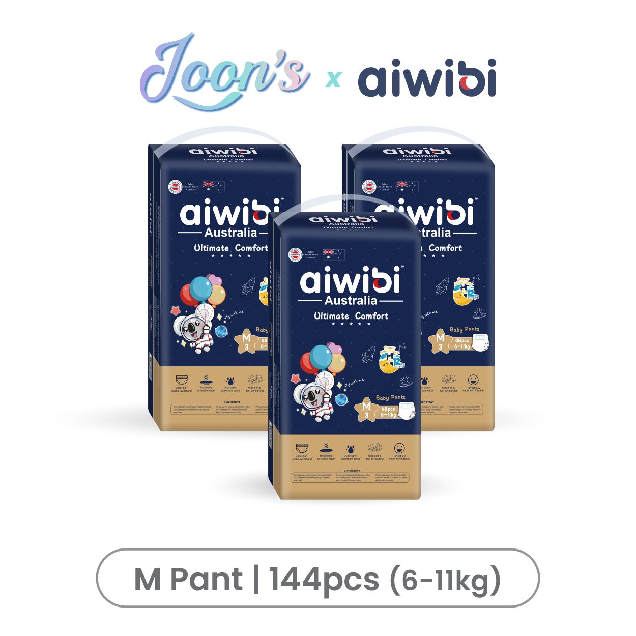 [After Party] Aiwibi Ultimate Comfort Baby Diapers Tape/Pant