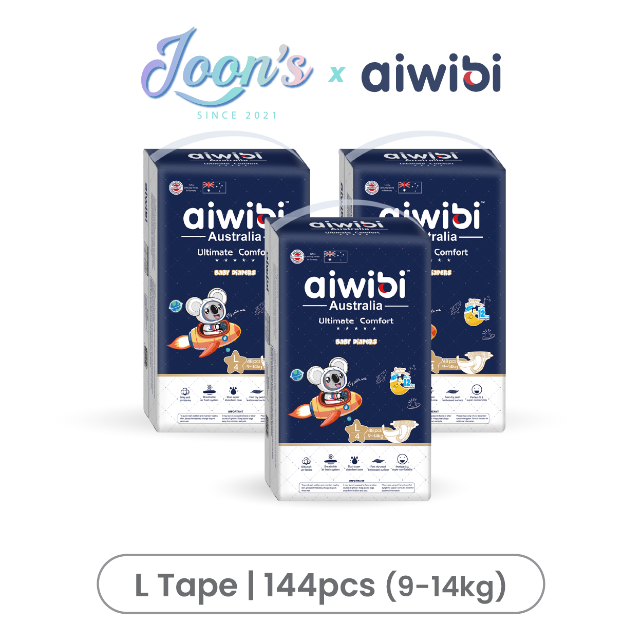 [Tape] Aiwibi Ultimate Comfort Baby Tape Diapers