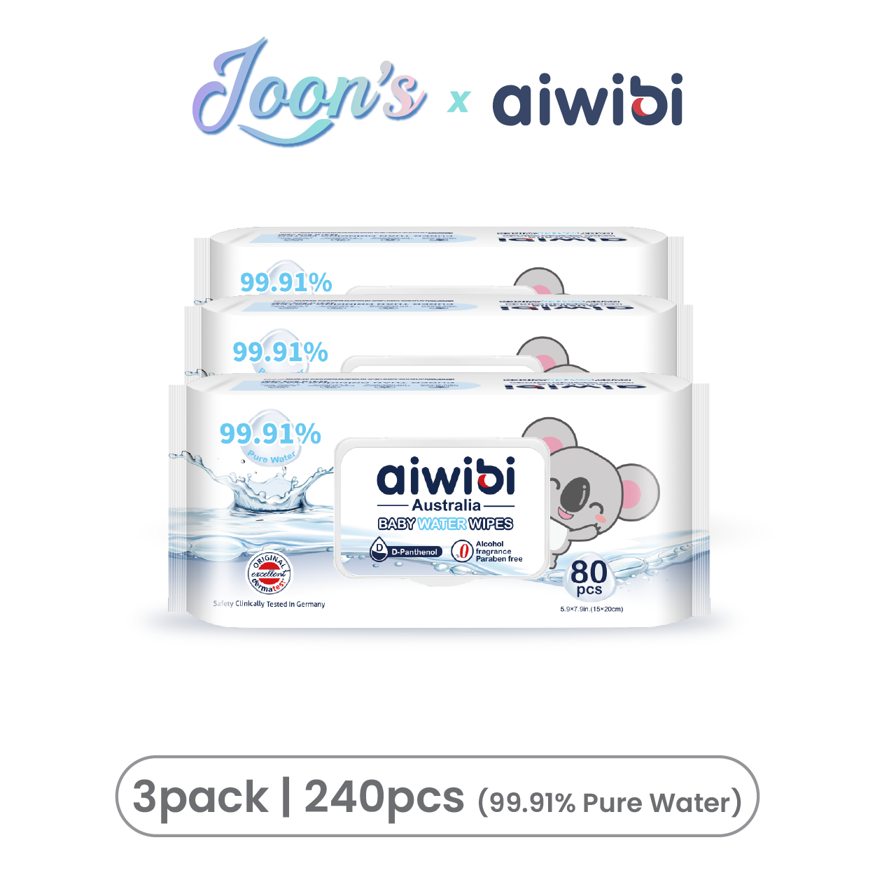 [GWP EXCLUSIVE] Aiwibi Baby 99.91% Pure Water Wipes (suitable for hand & mouth care) MEMBER
