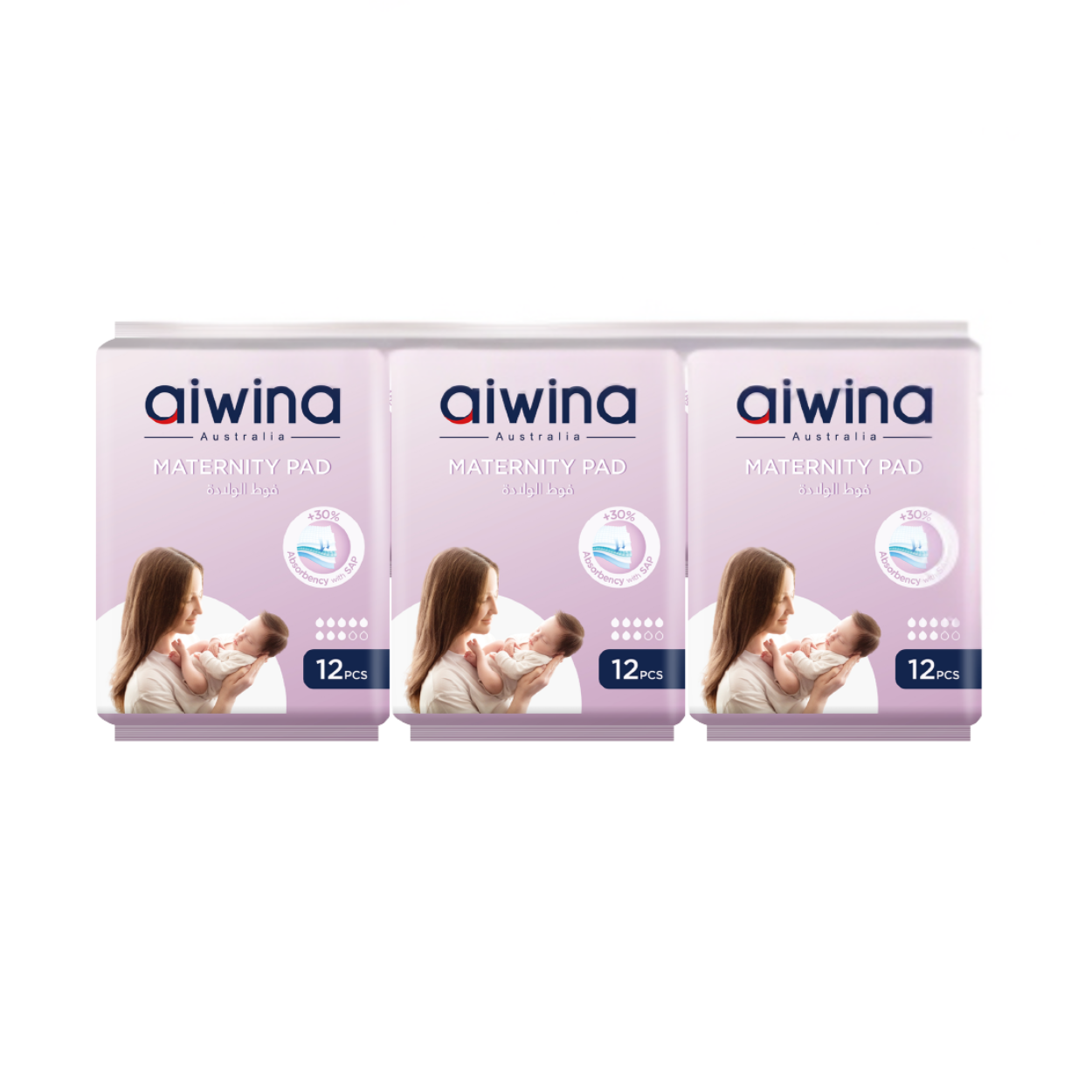 Aiwina Super Absorbent Wide Wings Maternity Pad 360mm (12pcs*1)