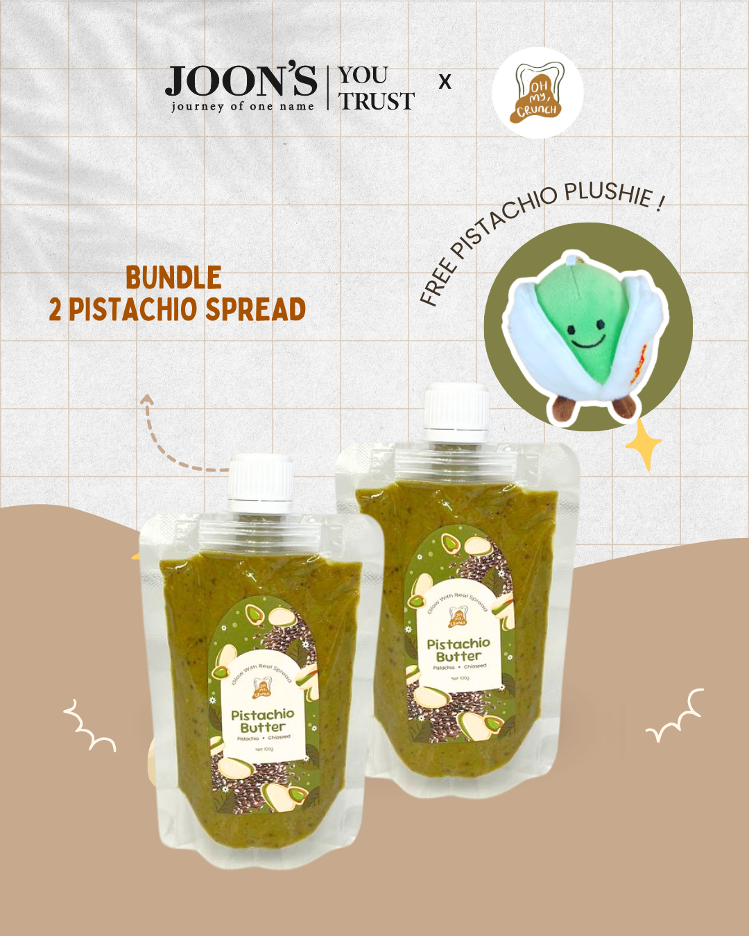 [After Partyl] OhMyCrunch [Bundle] Healthy Spread with Bamboo Extract & Chia Seeds