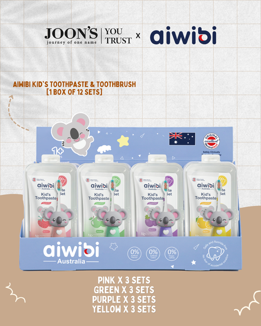 [After Party] Aiwibi Kid's Toothpaste & Toothbrush Set